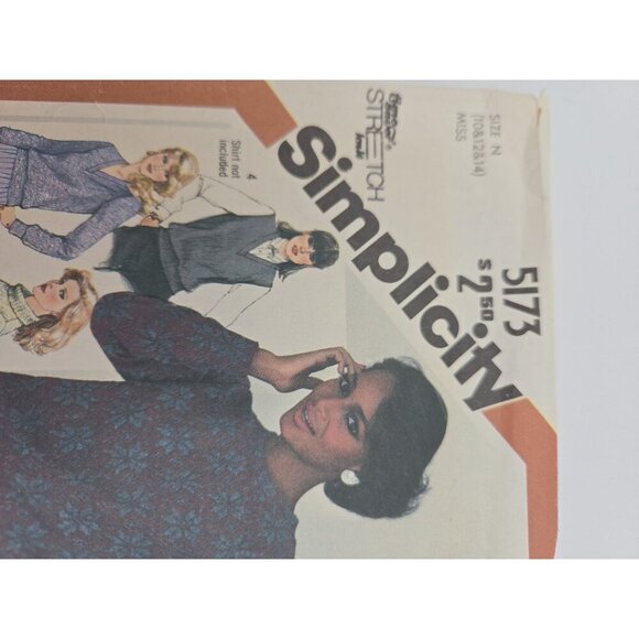 5173 Vintage Simplicity SEWING Pattern Misses Pullover Sweater Vest Cardigan Cut - Picture 5 of 8